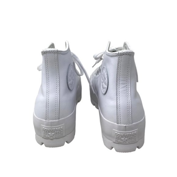 Converse Ctas Lugged Leather Shoes Women White Casual Hi Sneakers Custom 570634C - Picture 9 of 11